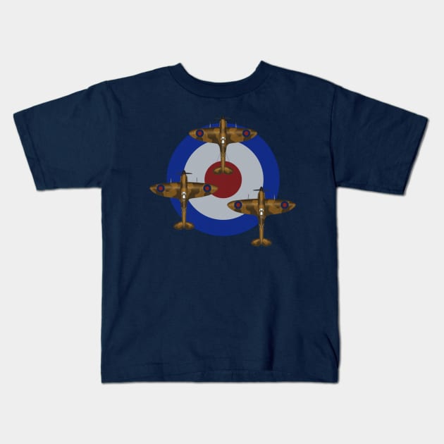 Spitfire Kids T-Shirt by oliviabrett21